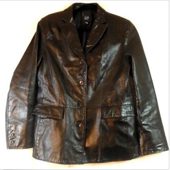 gap leather jacket rn 54023